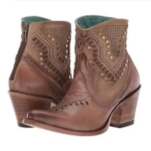 Corral Womens Brown Studs Ankle Boot E1420